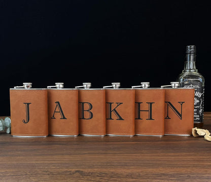 Leatherette Custom Engraved Flask