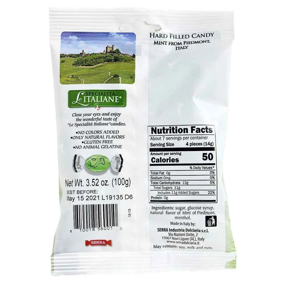 Le Specialità Italiane Hard Candy with Mint, 3.52 oz. Made in Italy