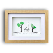 Home Sweet Home Sea Glass Framed Art