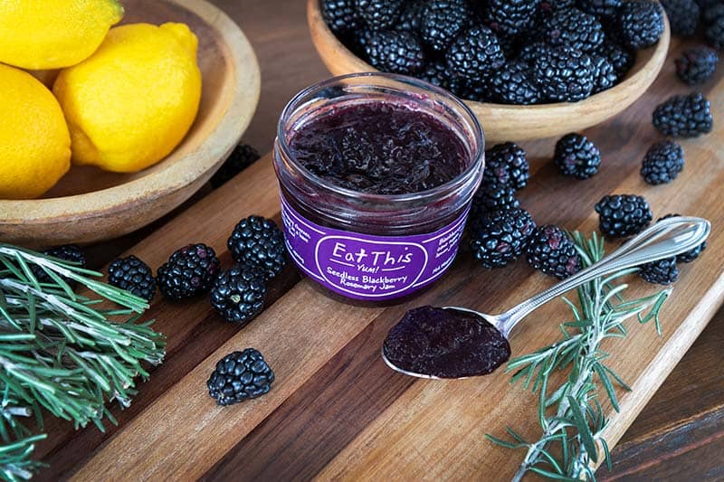 Seedless Blackberry Rosemary Jam