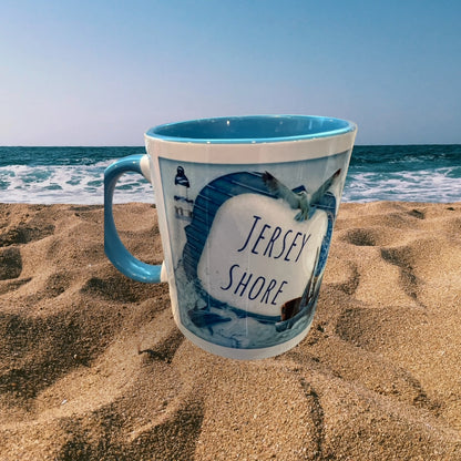 8oz "Jersey Shore" 2 sided Ceramic Coffee Mug/Cup