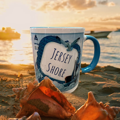 8oz "Jersey Shore" 2 sided Ceramic Coffee Mug/Cup