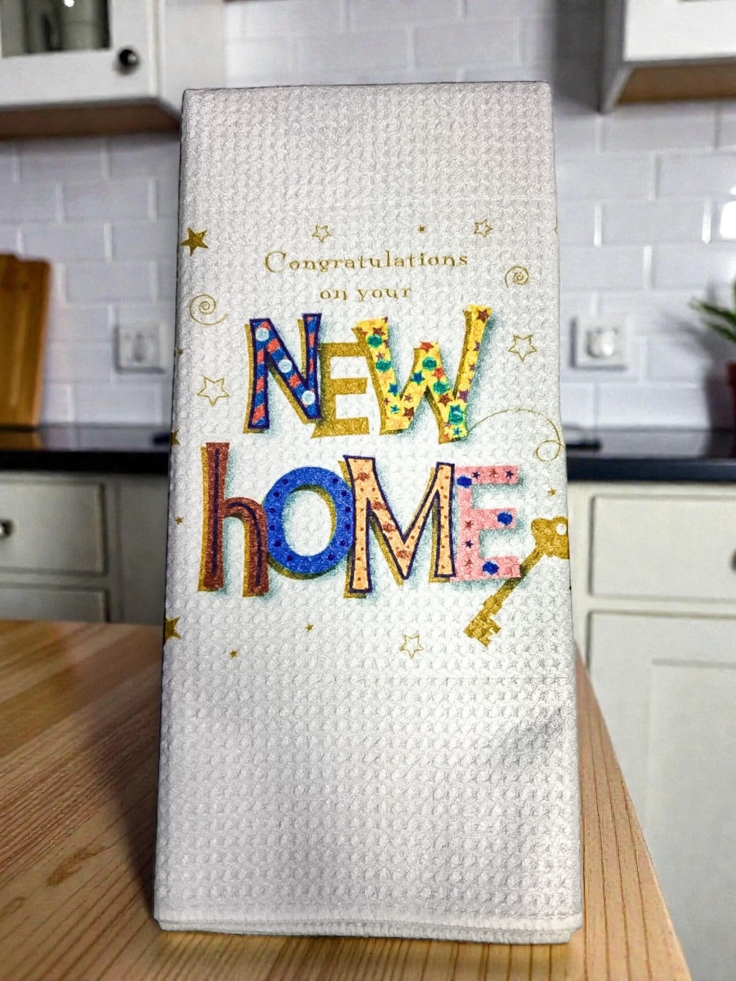 Kitchen Towel "Congratulations on your New Home" Housewarming Gift