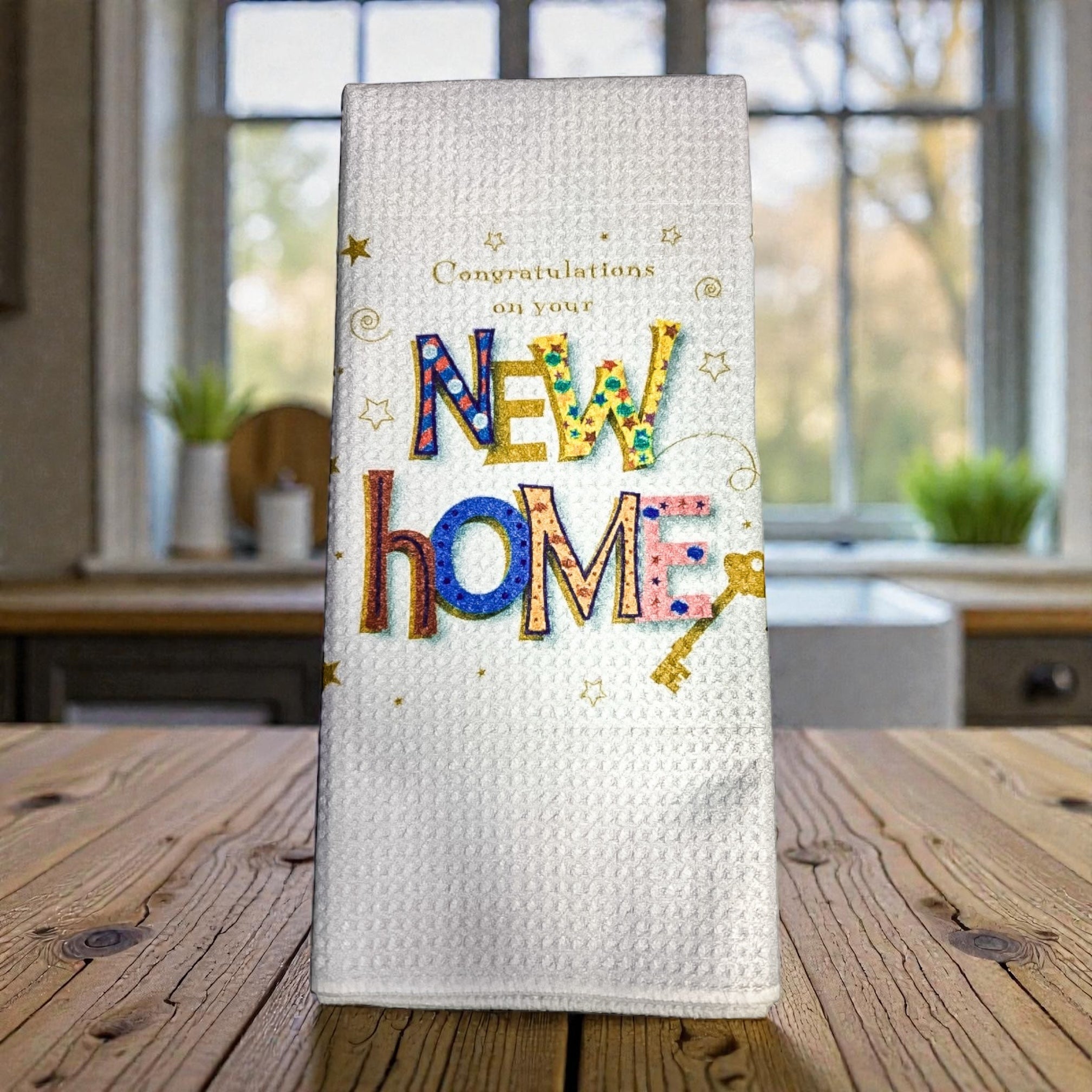 Kitchen Towel "Congratulations on your New Home" Housewarming Gift