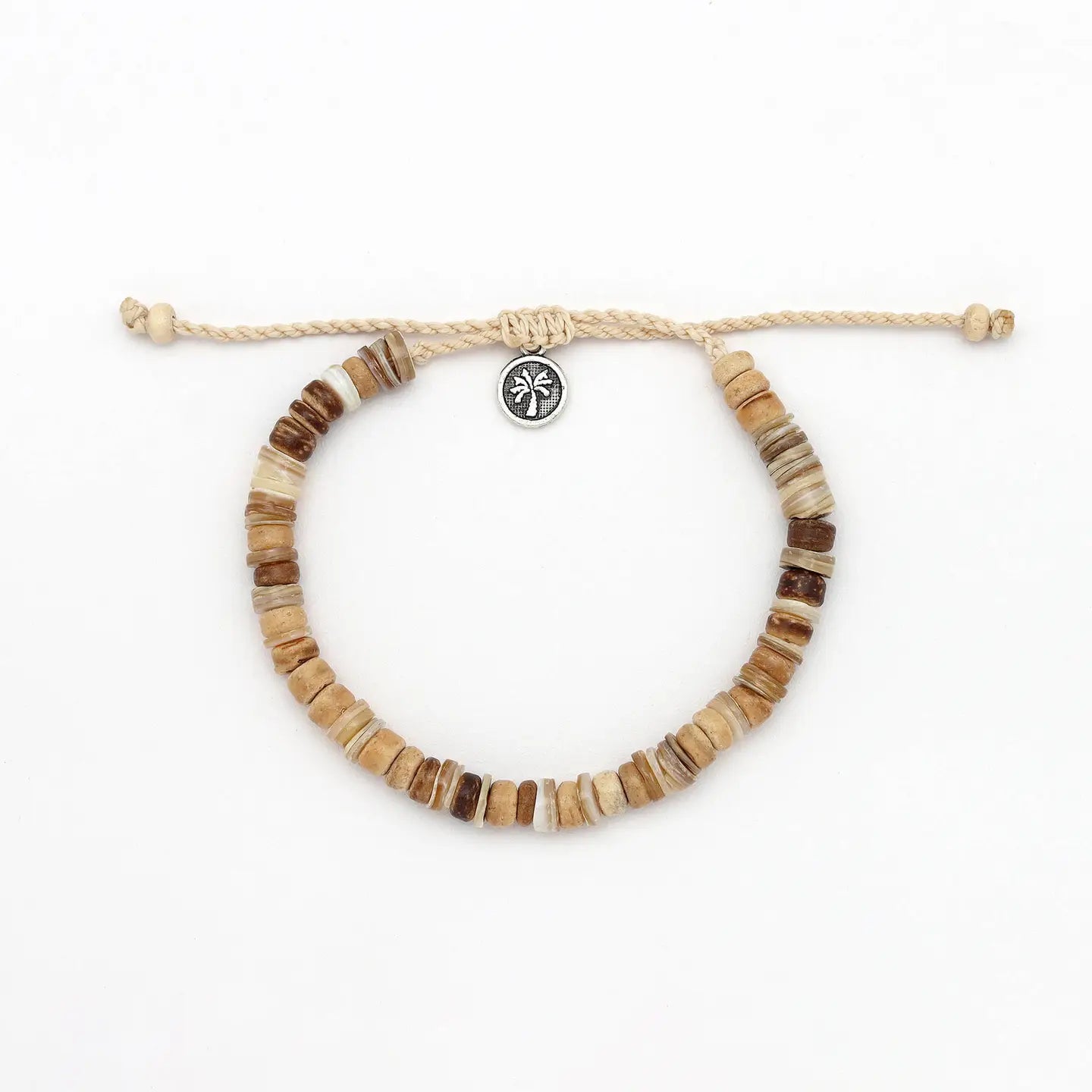 Nusa Lembongan Wood Natural Bead Anklet, Surf, By Pineapple Island