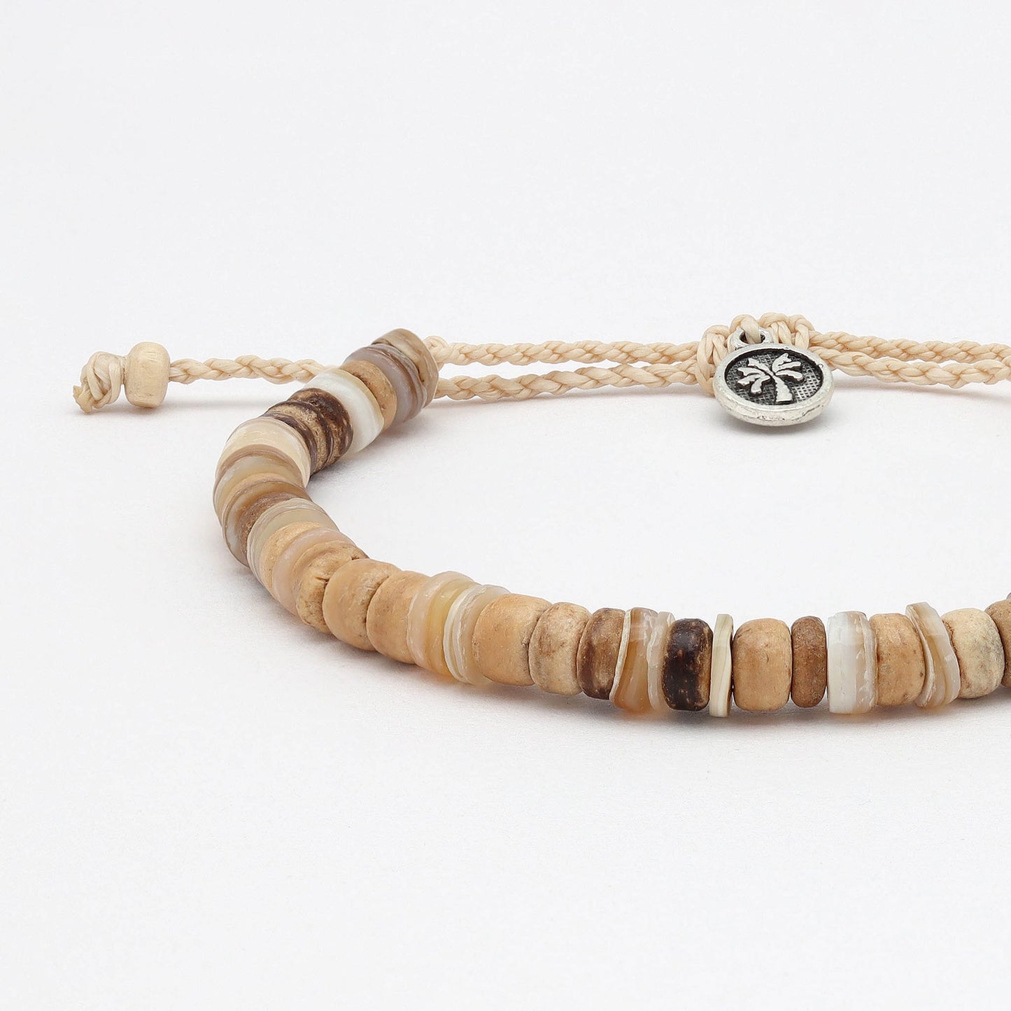 Nusa Lembongan Wood Natural Bead Anklet, Surf, By Pineapple Island