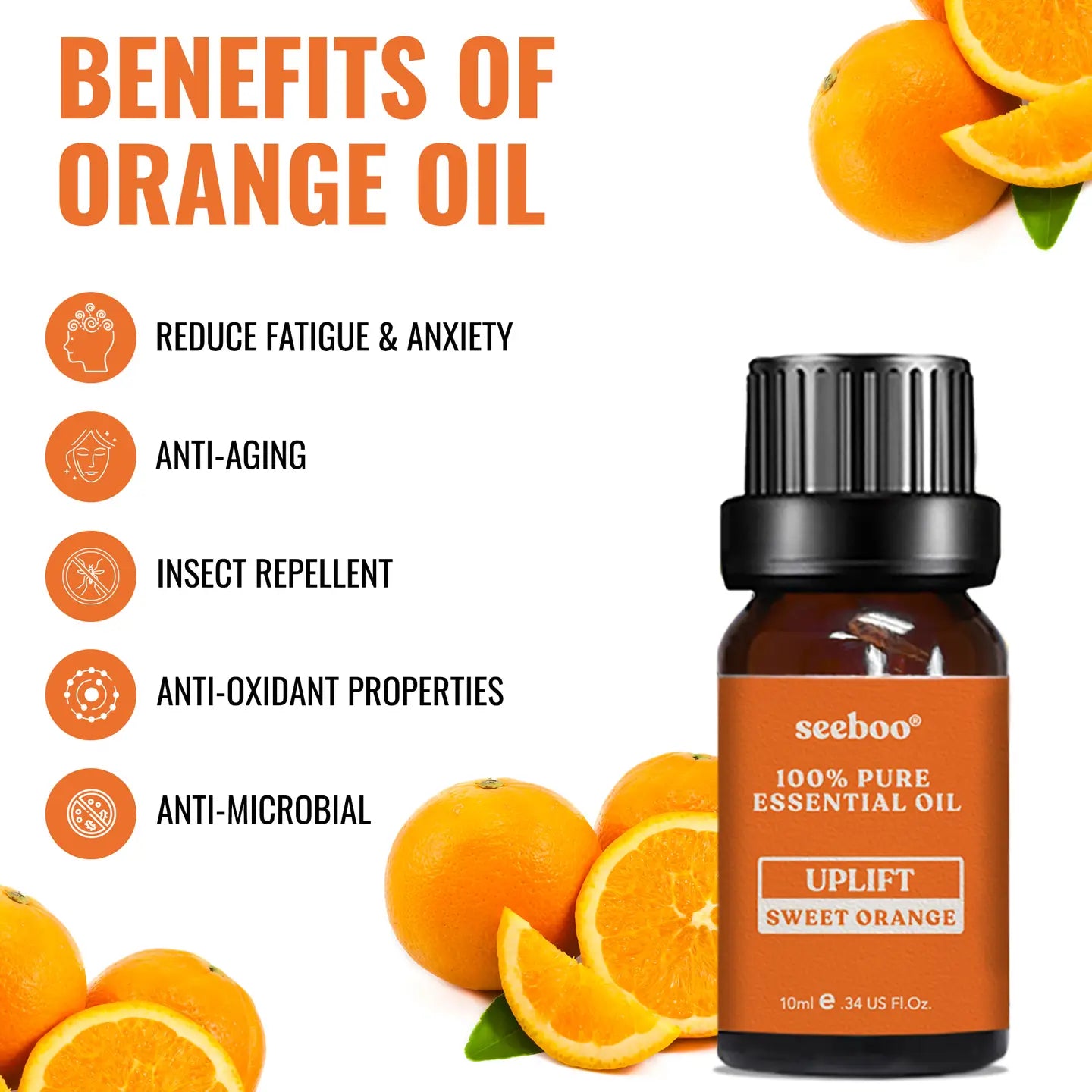 Uplifting Sweet Orange Pure Essential Oil