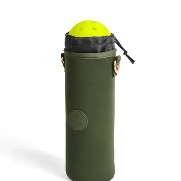 Drawstring Pickleball and Water Bottle Holder Brown or Green