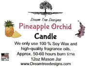 Pineapple Orchid Soy Mason Jar Candle
