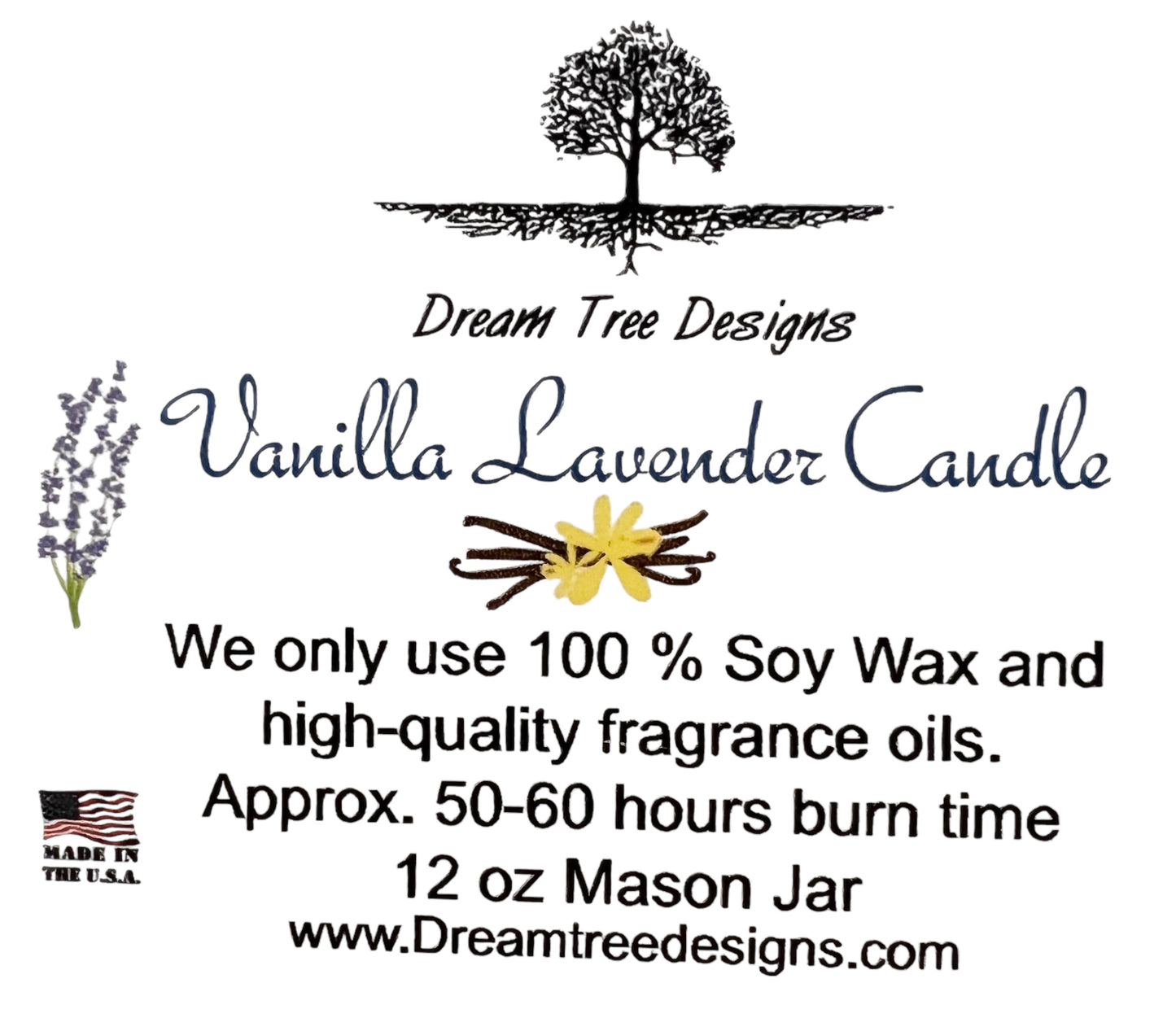 Vanilla Lavender Soy Mason Jar Candle