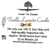 Vanilla Lavender Soy Mason Jar Candle