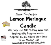 Lemon Meringue Soy Mason Jar Candle