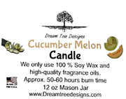 Cucumber Melon Soy Mason Jar Candle
