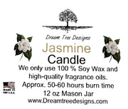 Jasmine Soy Mason Jar Candle