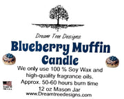 Blueberry Muffin Soy Mason Jar Candle