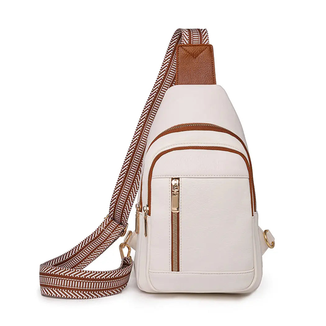 Fashionable Retro White Crossbody Bag