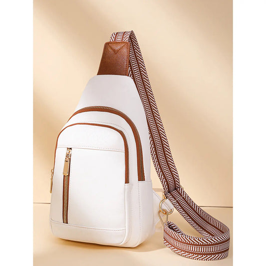 Fashionable Retro White Crossbody Bag