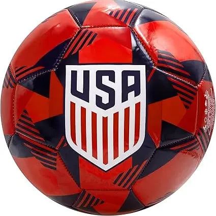 U.S. Soccer Ball - Soccer Ball Size 5 For Adults & Kids Red/ White Prism USA90BL