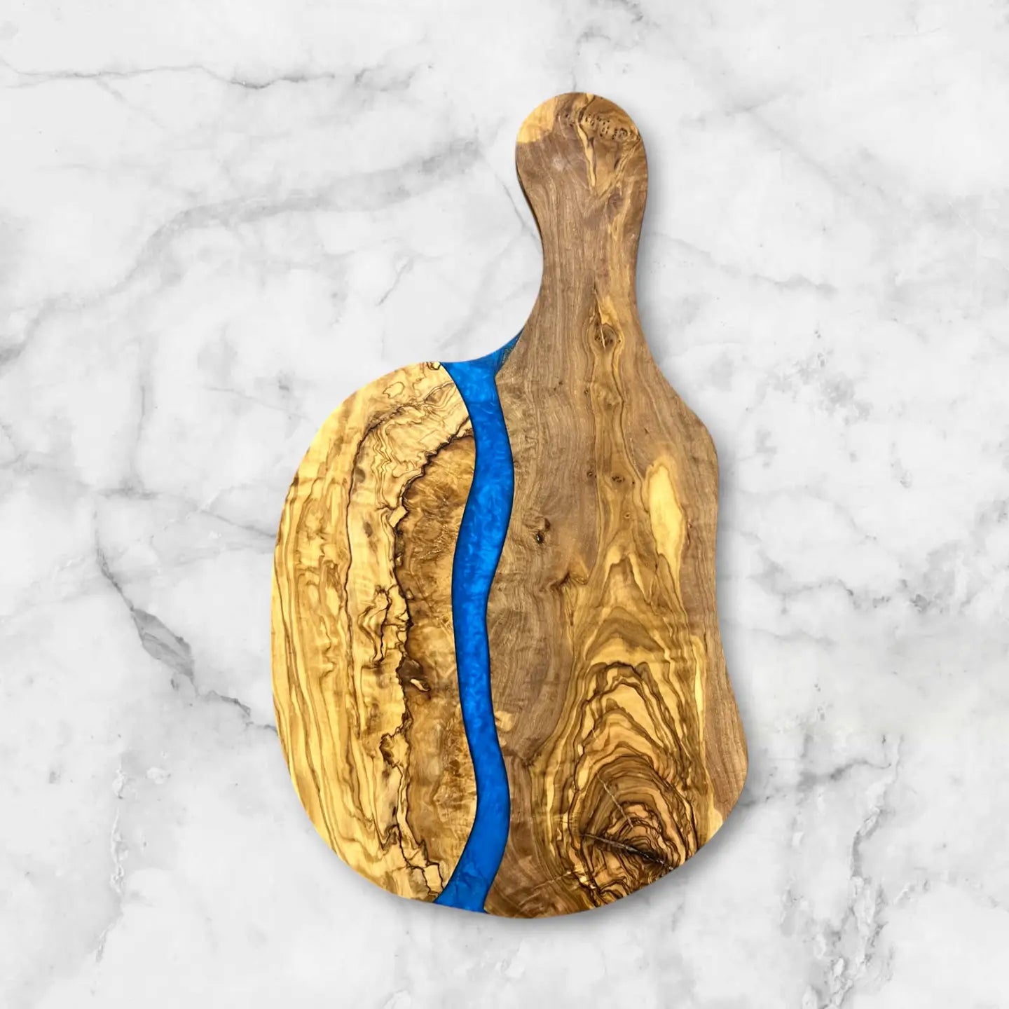 Resin River Olive Wood Cutting Board with Handle