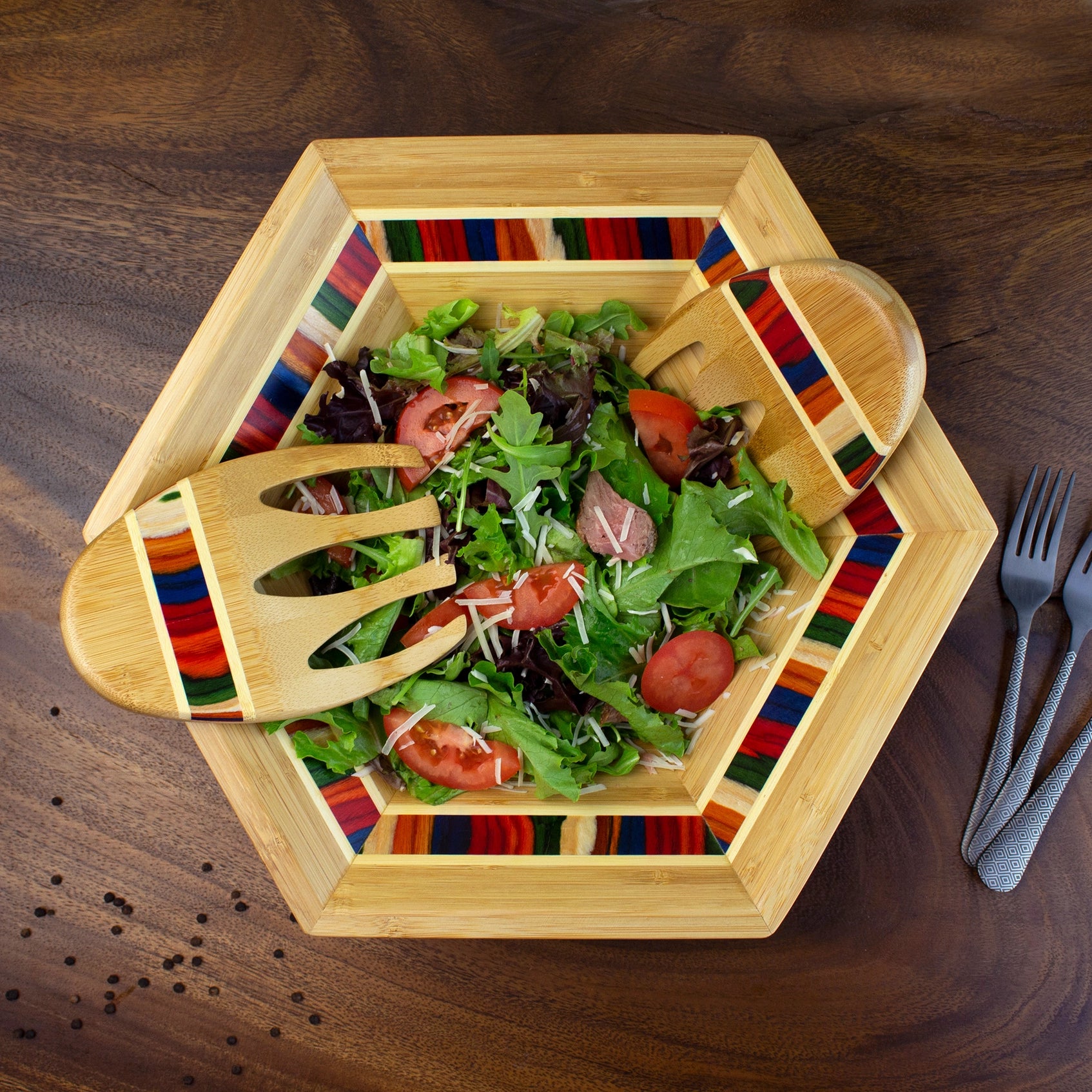 Baltique® Marrakesh Collection Salad Bowl with Salad Hands