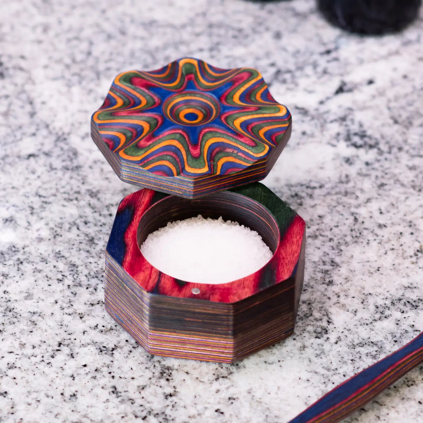 3.5" X 2" Rainbow Pakka Salt Cellar