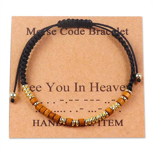 Morse Code Bracelet - See You In Heaven