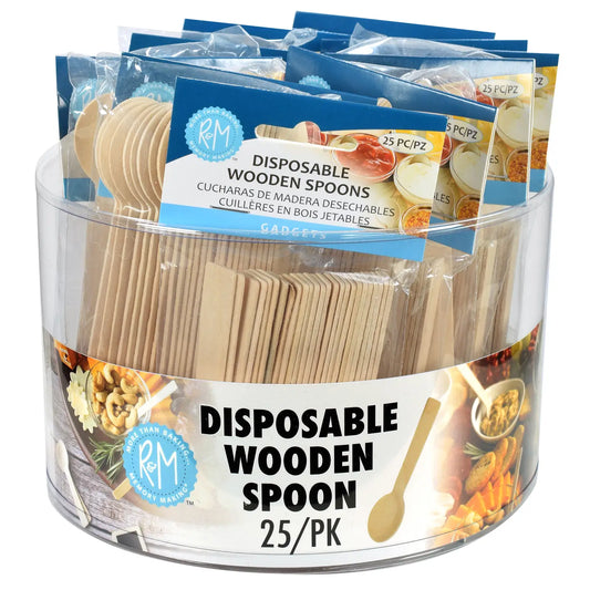 Disposable Wood Spoon 25PK