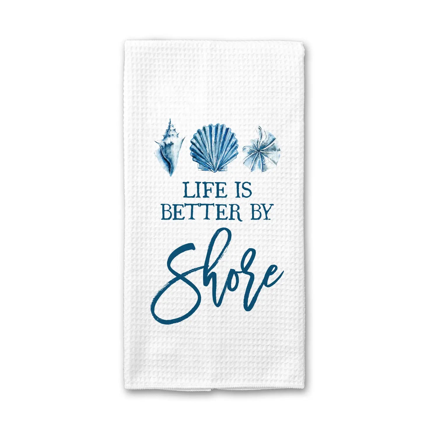 Life Better By Shore Coastal Dish Towel, Beach House Decor