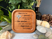 Cedar Trinket Dish "Nurse"