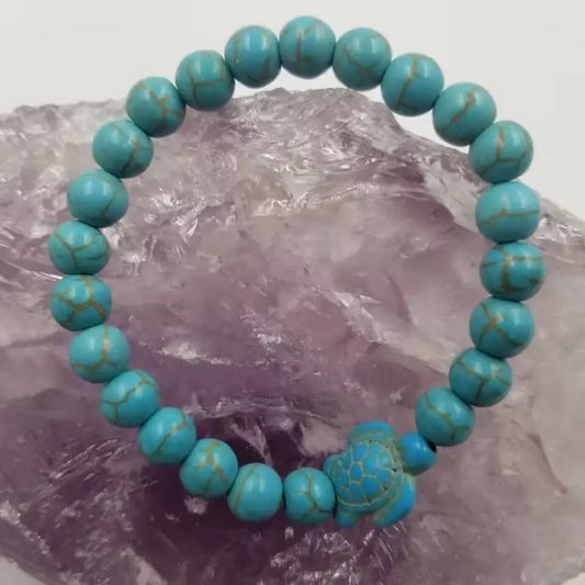 Handmade Turquoise Turtle Bracelet