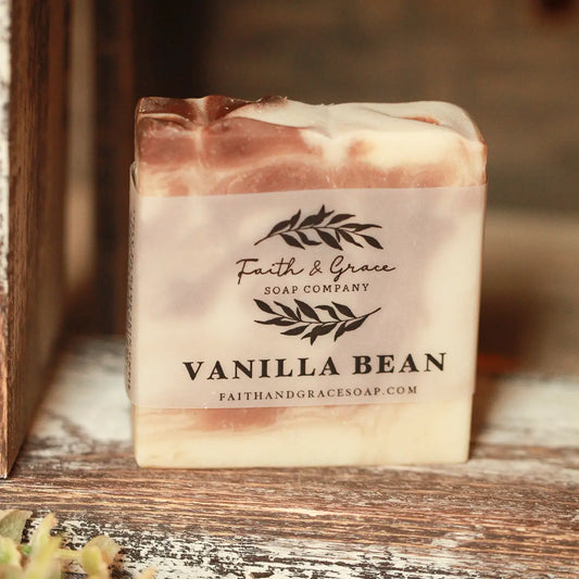 Vanilla Bean Artisan Bar Soap, Shea Butter Soap, 4.5 oz