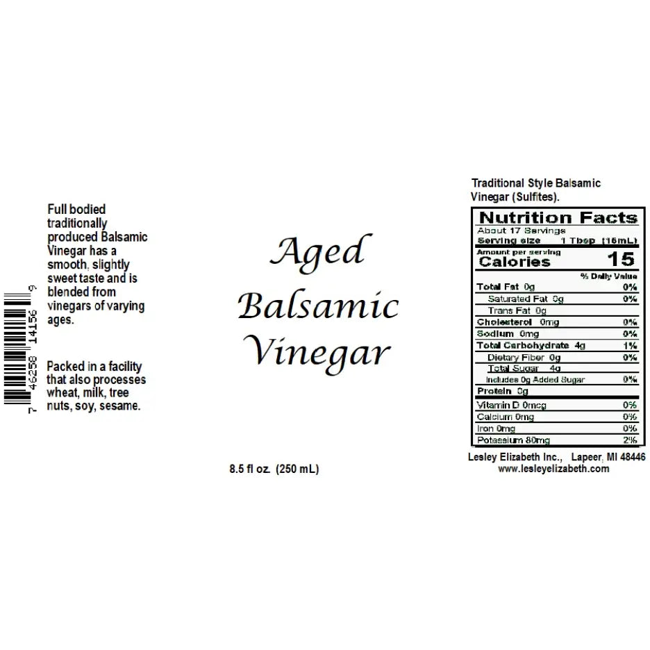 Aged Balsamic Vinegar, Made in Italy