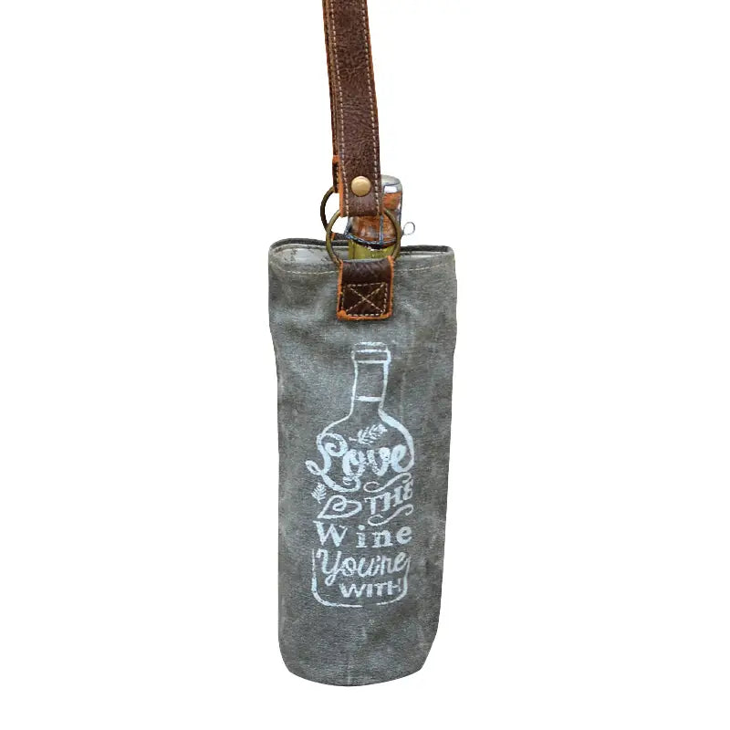 Wine Tote, Carrier, Bag "Love The Wine Your With"