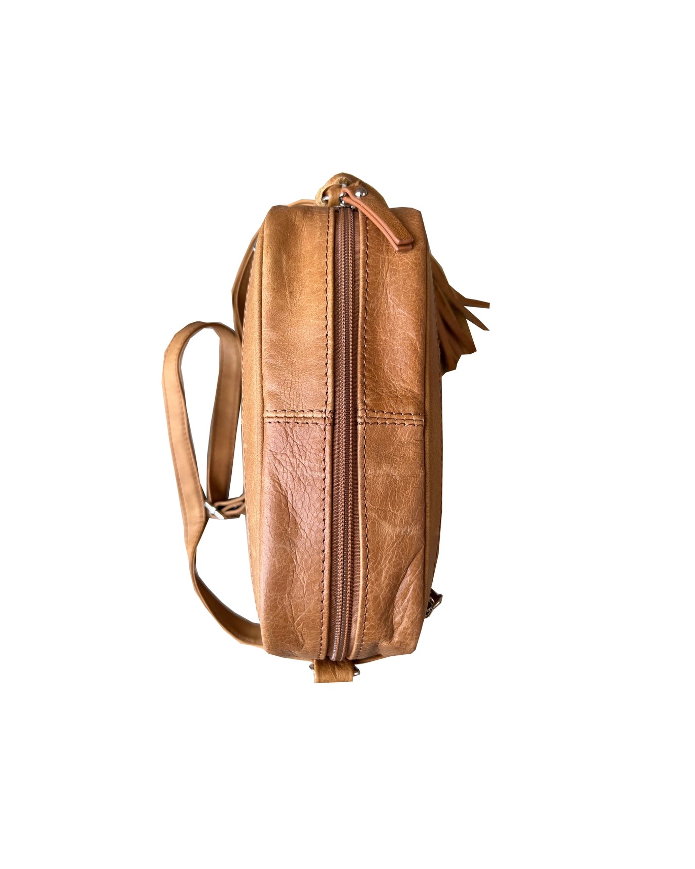 Genuine Cowhide Leather Crossbody Brown WO17