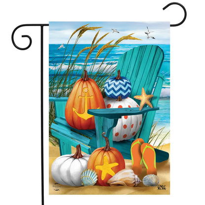 Fall At the Beach Garden Flag