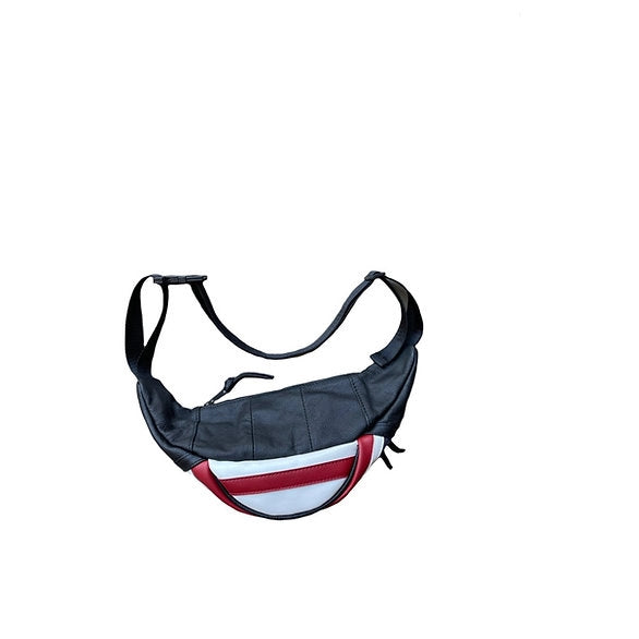 American Flag Cowhide Leather Fanny Pack