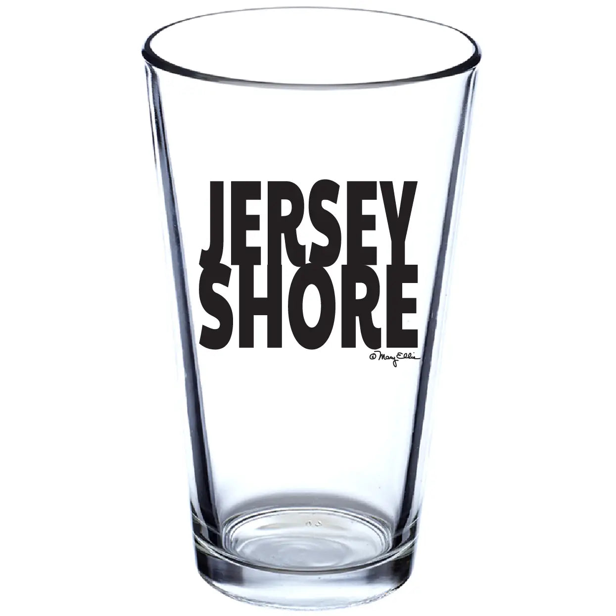 New Jersey Shore Pint Glass Graphic Text