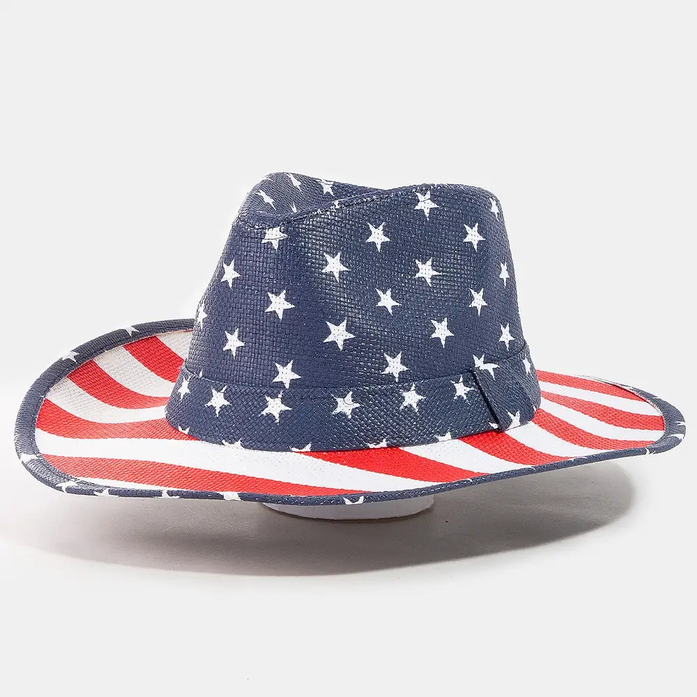 Patriotic Classic American Flag Cowboy Hat