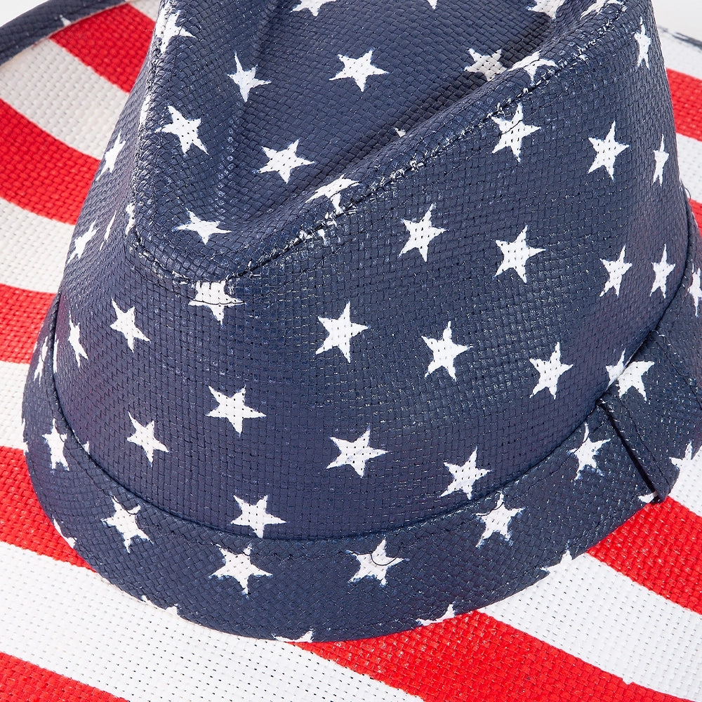 Patriotic Classic American Flag Cowboy Hat